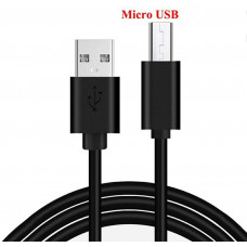 Micro USB кабель для смартфона Blackview BV6000, BV6000S Конектор 10 mm. Чорний