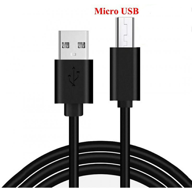 Micro USB кабель для смартфона Blackview BV6000, BV6000S Конектор 10 mm. Чорний