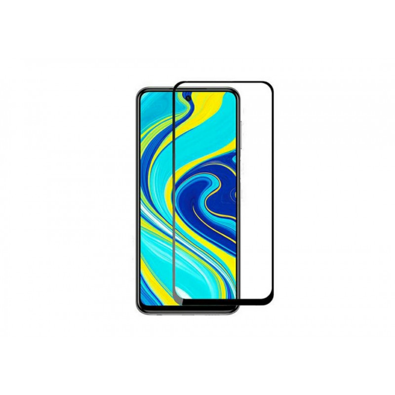 Загартоване захисне скло на Xiaomi Redmi Note 9 Pro з Чорною рамкою