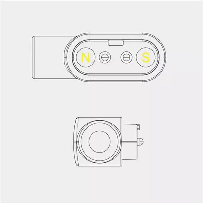 Магнітний USB кабель для смарт-годинників на 2 конектора (2.84 мм) 60 см. Білий