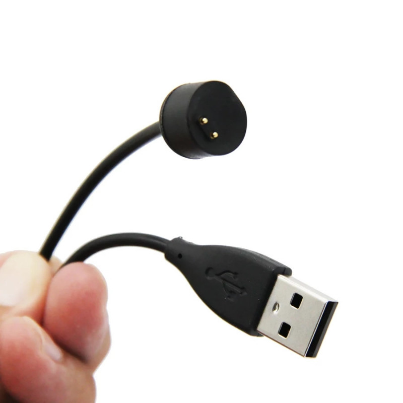 Магнітний USB кабель для фітнес браслета Mi Band 6 Чорний