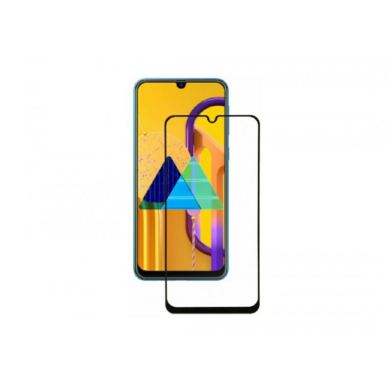 Загартоване захисне скло на Samsung Galaxy M30 / M30s / M305 з чорною рамкою