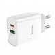 Блок живлення hoco. C80A Швидка зарядка Quick Charge 3.0 USB 18W + Type C 20W Білий
