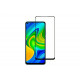 Загартоване захисне скло на Xiaomi Redmi Note 9 з чорною рамкою