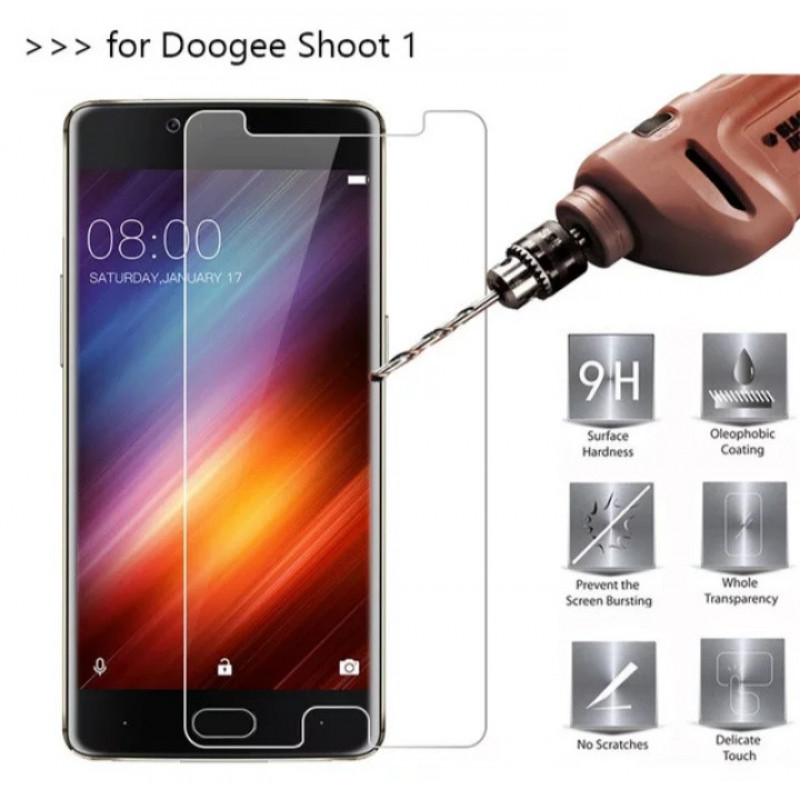 Загартоване захисне скло на Doogee Shoot 1