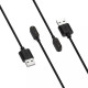 Магнітний USB кабель для годинника Huawei Band 6 Huawei Band 6 Pro на 2 конектора 100 см. Чорний