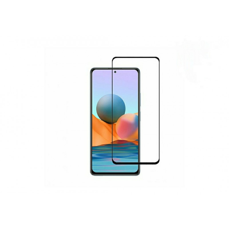 Загартоване захисне скло на Xiaomi Redmi 10 Чорна рамка