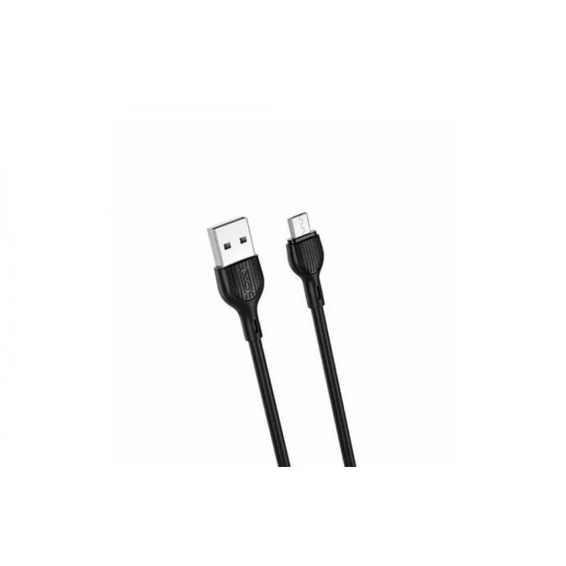 Кабель Micro USB  XO-NB200 для смартфонів Xiaomi Redmi 7 / Xiaomi Redmi 7A 1 метр Чорний