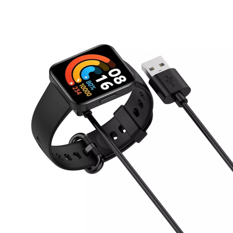 Магнітний USB кабель на смарт-годинник Xiaomi Redmi Watch 2 Lite  50 см. Чорний